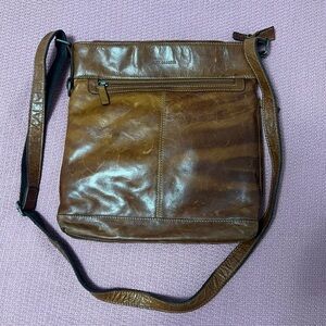 Jack Georges Voyager Buffalo Brown Leather Cross Body Shoulder Bag